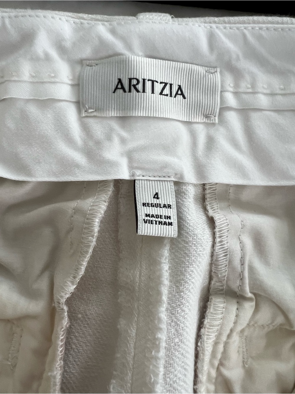 Aritzia Effortless Pant in light birch — PowerLinen™ straight leg - Picture 8 of 8